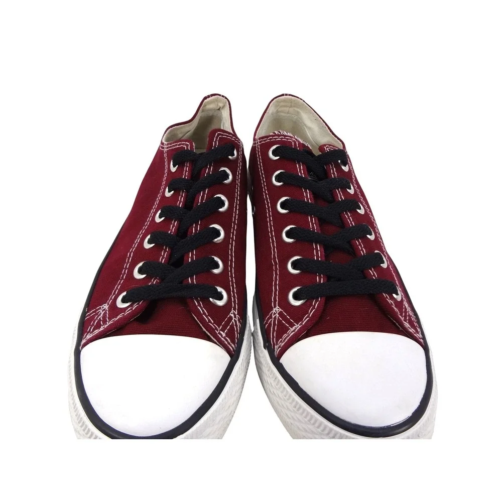 Converse All Star Low Top Burgundy Maroon Canvas Sneakers Mens‎ 7.5